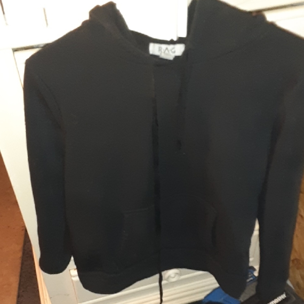 RAG Women's Black Hoodie Sweatshirt